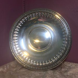 Reed & Barton Vintage Silver Plated Large Platter Retro Serving Plate Ornate GUC